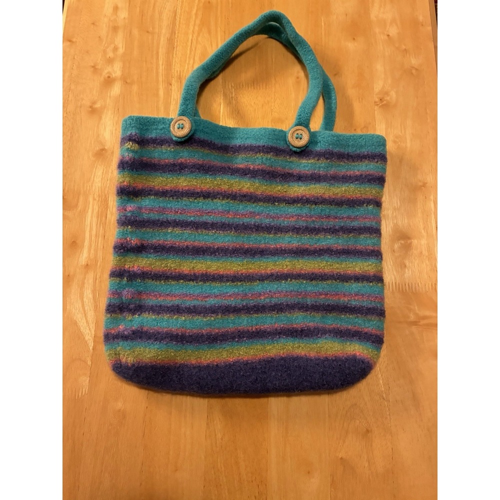 Hand Knit Felted Wool Shoulder Bag by The Knitting Shop